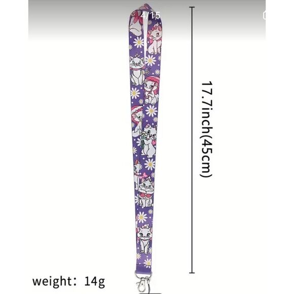 New! Disney's Marie from the Aristocats Lanyard Badge Holder! - Picture 2 of 2